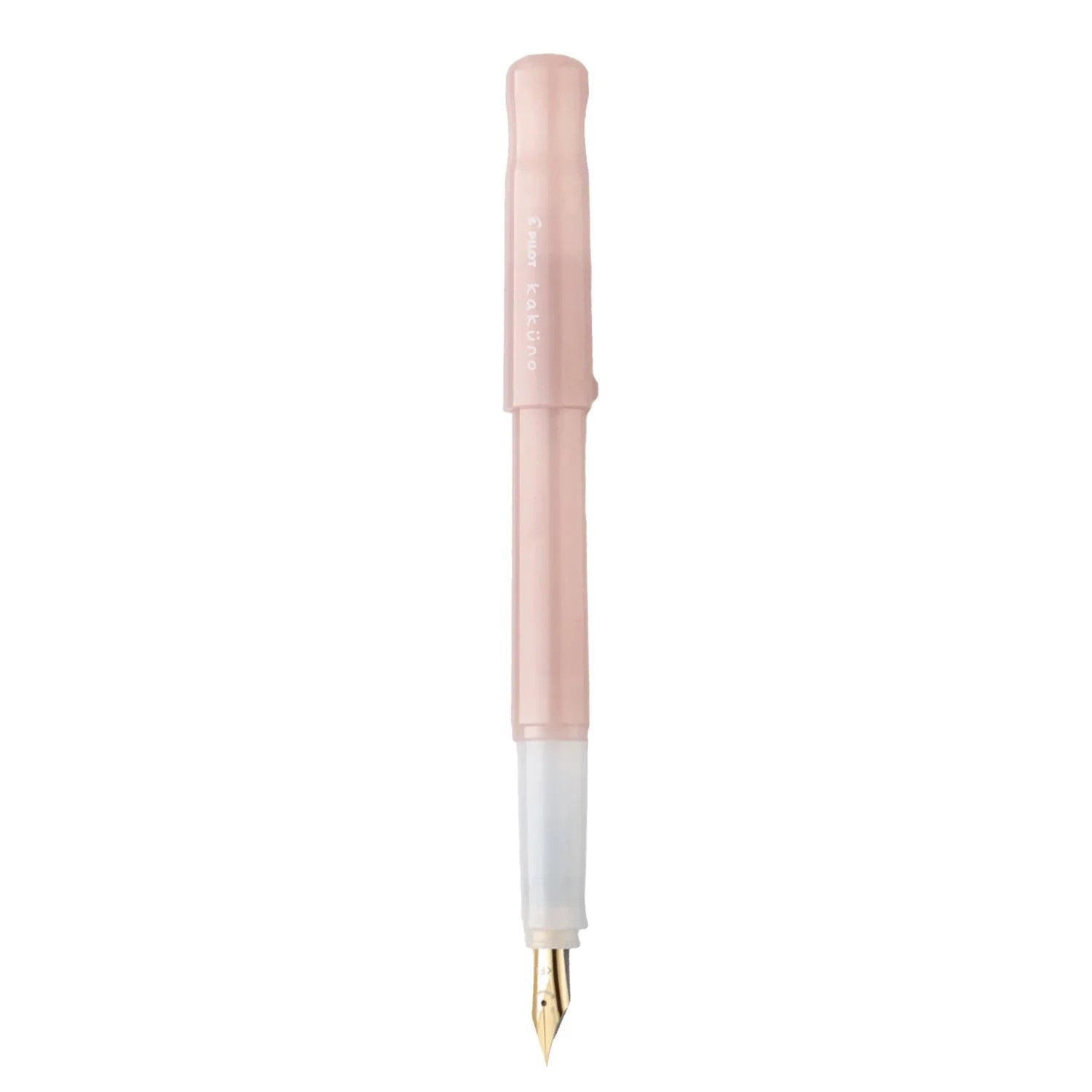 Pilot Kakuno Madoromi Fountain Pen PFKA1 in soft pink with a gold nib for smooth writing.