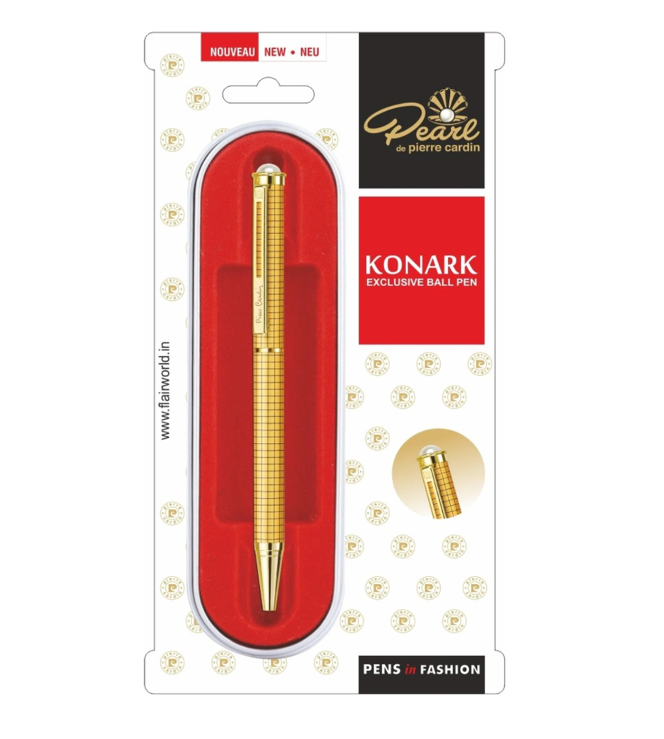 Pierre Cardin Pearl Konark Ball Pen | Ink Colour - Blue