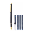 Pierre Cardin Kriss Japan Black Fountain Pen | Includes 1 Converter and 3 Cartridges