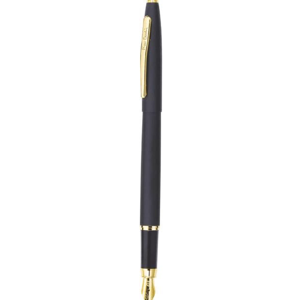 Pierre Cardin Kriss Japan Black Fountain Pen | Includes 1 Converter and 3 Cartridges