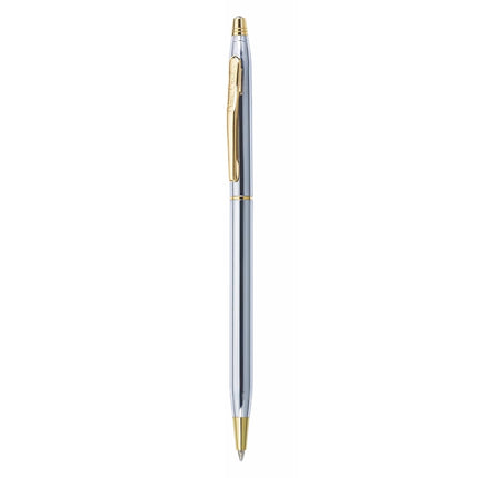 Pierre Cardin Kriss White Gold Ball Pen | Ink Colour - Blue