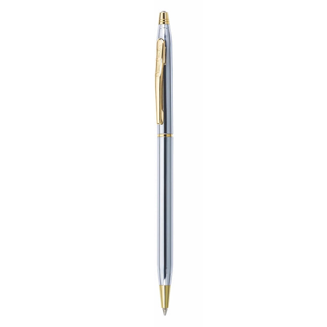 Pierre Cardin Kriss White Gold Ball Pen | Ink Colour - Blue