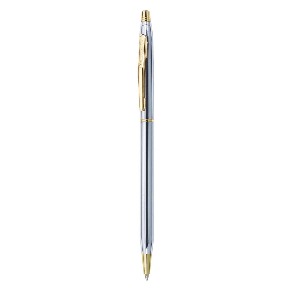 Pierre Cardin Kriss White Gold Ball Pen | Ink Colour - Blue, elegant design with gold accents.