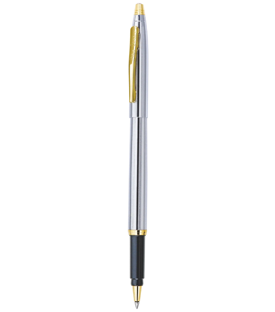 Pierre Cardin Kriss White Gold Roller Ball Pen | Ink Colour - Blue
