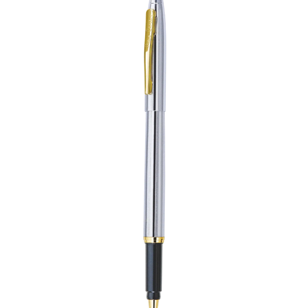 Pierre Cardin Kriss White Gold Roller Ball Pen | Ink Colour - Blue