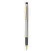 Pierre Cardin Kriss Satin Nickle Roller Pen | Ink Colour - Blue