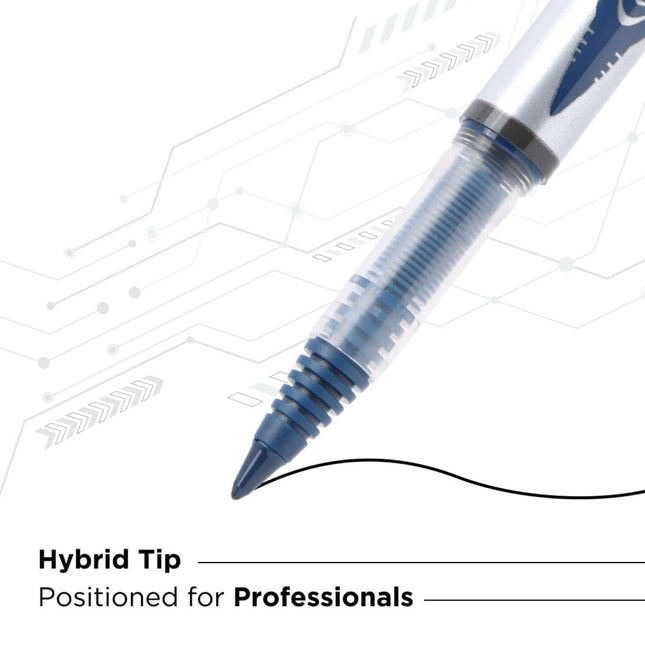 Luxor Schneider LX Glider Roller Ball Pen | Pack of 4 | Ink Colour - Blue, Black, Green with Refill - Hybrid tip close-up.