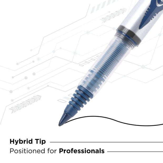 Luxor Schneider LX Glider Roller Ball Pen | Pack of 4 | Ink Colour - Blue, Black, Green with Refill - Hybrid tip close-up.