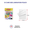 Bambalio Laminating Pouch 65 x 95 mm | 250 Microns | 100 Sheets | LAM-625 and thickness display