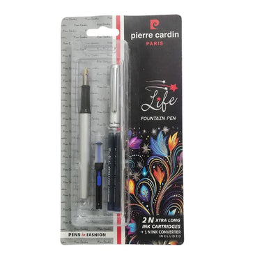 Pierre Cardin Life Fountain Pen | Includes Converter and 2 Cartridges