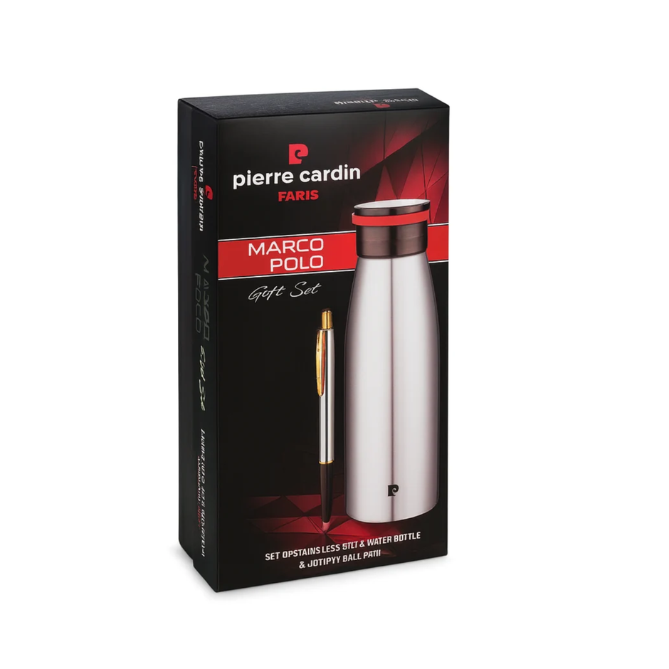Pierre Cardin Marco Polo Gift Set | Set of Water Bottle and Ball Pen