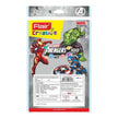 Flair Creative Marvel Avengers 100 Kit | Stationery Kit of 9 Items package featuring Iron Man and Hulk.