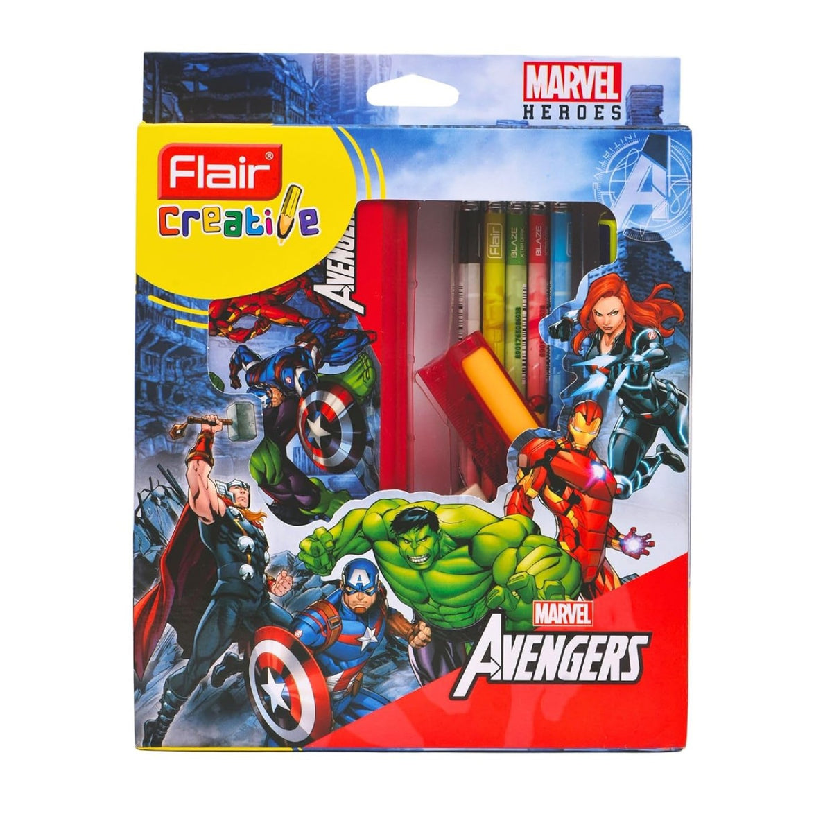 Flair Creative Marvel Avengers 150 Kit | Stationery Kit of 5 Items