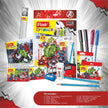 Flair Creative Marvel Avengers 200 Kit | Stationery Kit of 14 Items featuring vibrant stationery and superheros.