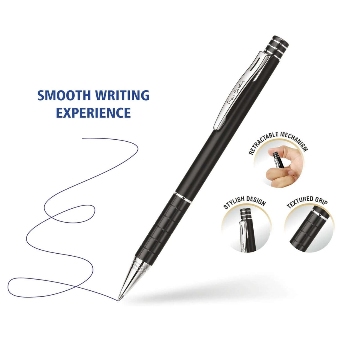 Pierre Cardin Milord Gift Set | Set of Mug and Pen - Premium black ball pen with smooth writing experience.