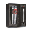 Pierre Cardin Milord Gift Set | Set of Mug and Pen showcasing a stainless steel tumbler and a sleek ball pen in premium packaging.
