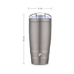 Pierre Cardin Milord Gift Set | Set of Mug and Pen - Stylish silver insulated tumbler with leak-proof lid, 500ml capacity.