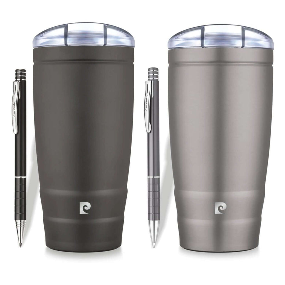 Pierre Cardin Milord Gift Set | Set of Mug and Pen featuring a double-wall insulated tumbler and a sleek ballpoint pen.