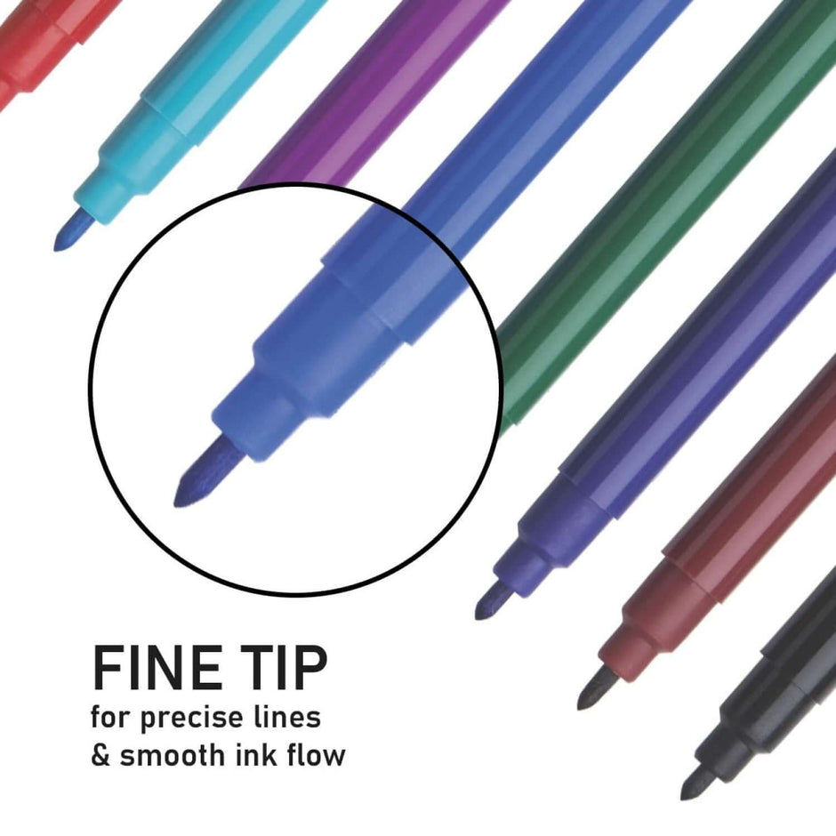 Flair Creative Miniz Water Colour Pen 12 Shades featuring fine tip for precise lines and smooth ink flow.