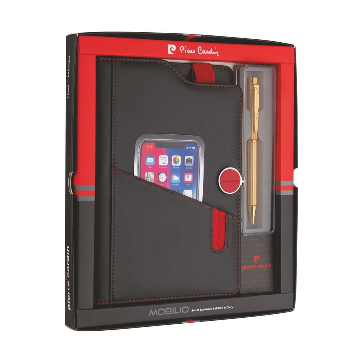 Pierre Cardin Mobilio Gift Set | Set of Diary and Pen in elegant packaging with a pen and diary.