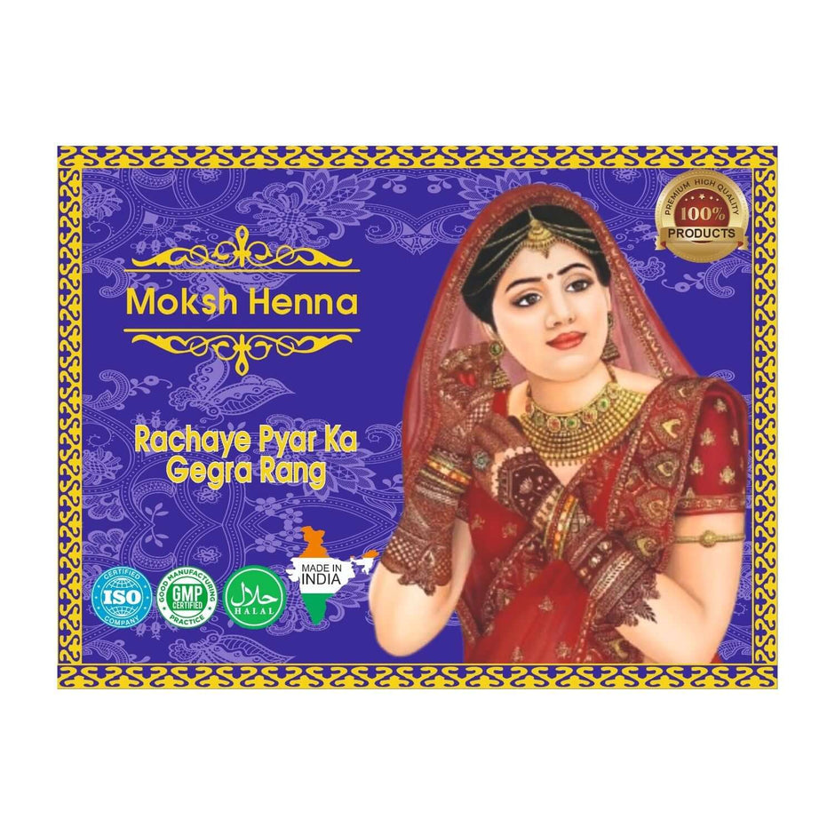 Moksh Henna Mehandi Cones | Pack of 12 with vibrant colors, perfect for celebrations and weddings, ISO certified quality.