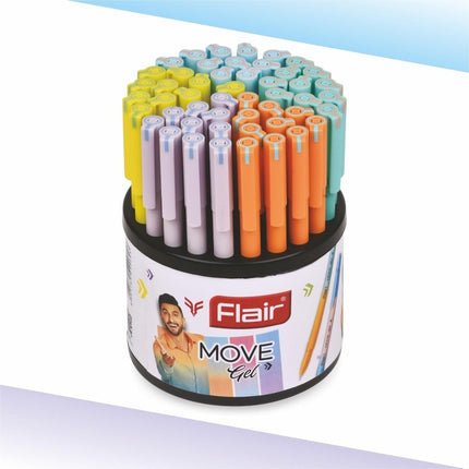 Flair Move Gel Pen Pack of 50 | Ink Colour - Blue