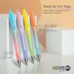 Flair Move-RT Ball Pen | Ink Colour - Blue alongside colorful retractable pens on a stylish surface.