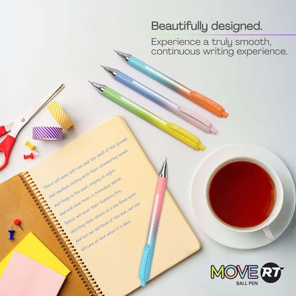 Flair Move-RT Ball Pen | Ink Colour - Blue, featuring stylish design and smooth ink flow.