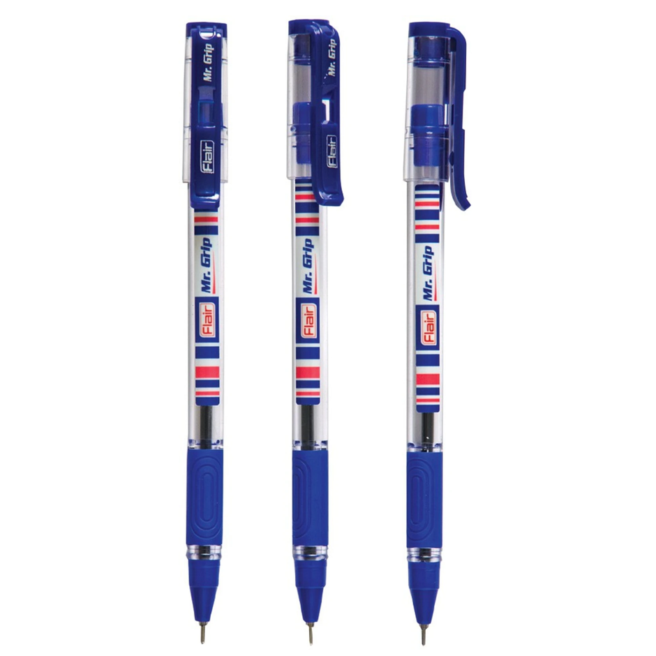 Flair Mr.Grip Ball Pen | Pack of 50 | Ink Colour - Blue