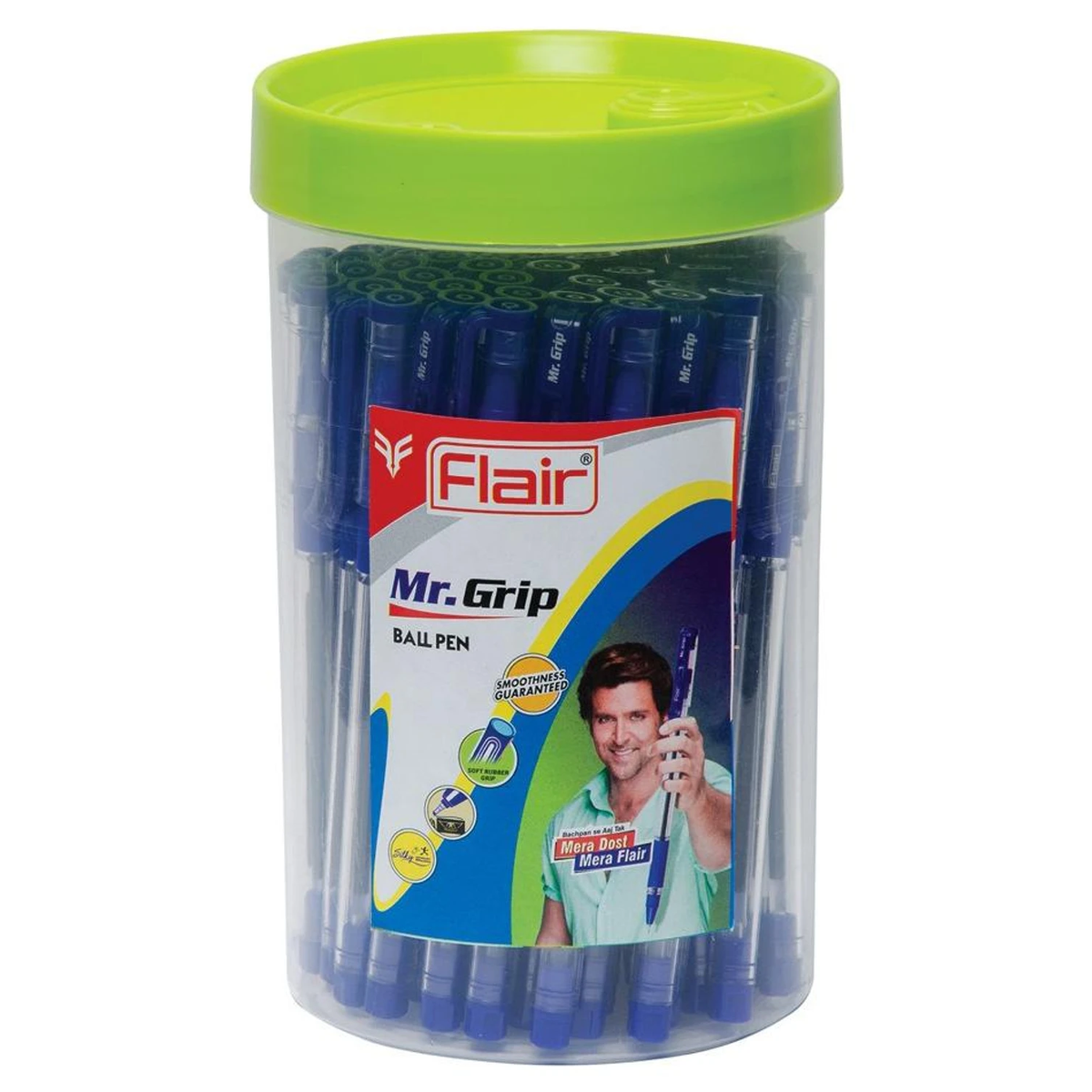 Flair Mr.Grip Ball Pen | Pack of 50 | Ink Colour - Blue
