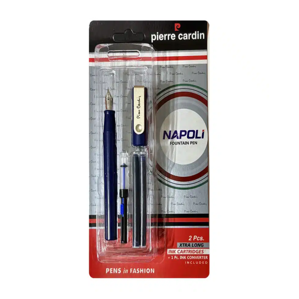 Pierre Cardin Napoli Fountain Pen | Includes Converter and 2 Cartridges
