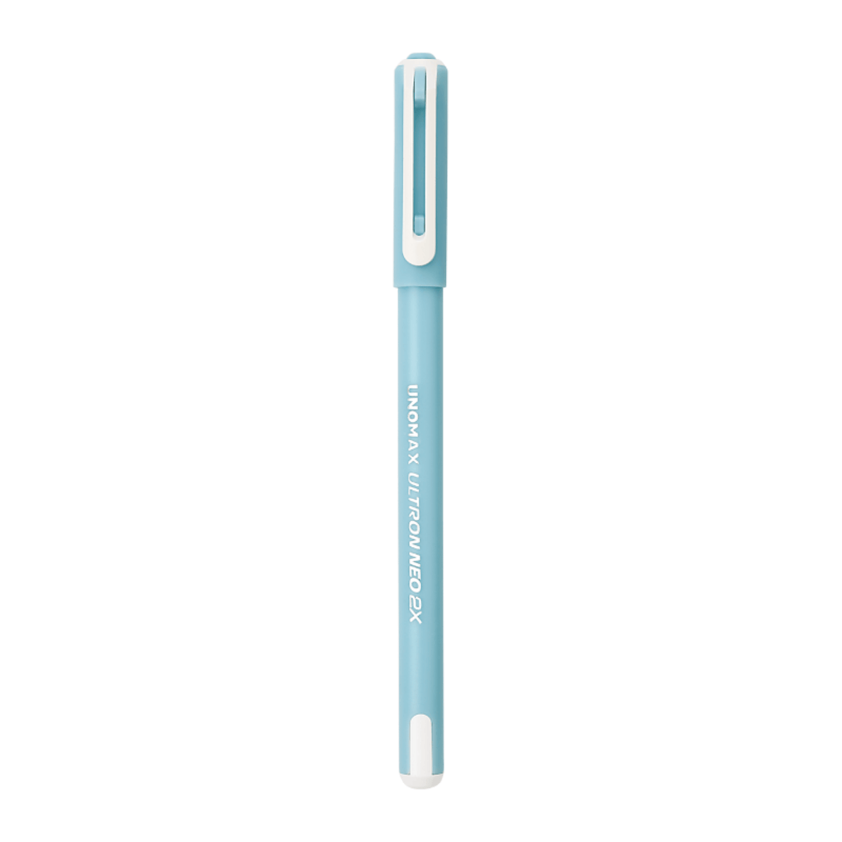Unomax Ultron Neo 2X Ball Pen | Ink Colour - Blue, Black and Red in a pastel blue finish.