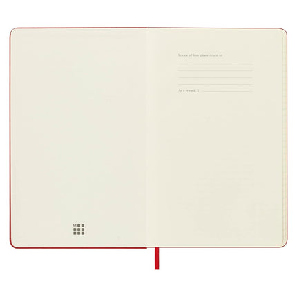 Moleskine Classic Hard Cover Ruled Notebook | Size - 5"x8.25" | Colour - Red