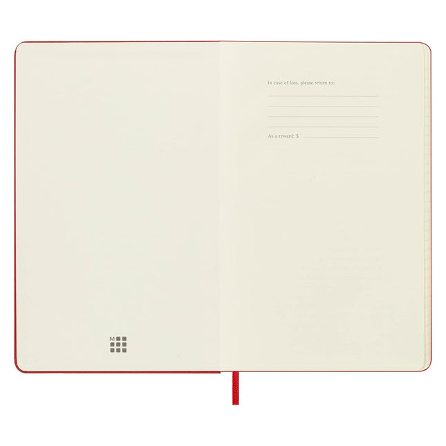 Moleskine Classic Hard Cover Ruled Notebook | Size - 5"x8.25" | Colour - Red