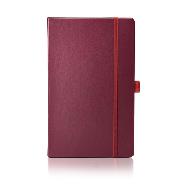 Sheaffer Echoes Of Red 90GSM Notebook in burgundy with an elastic closure, designed for creativity and inspiration.