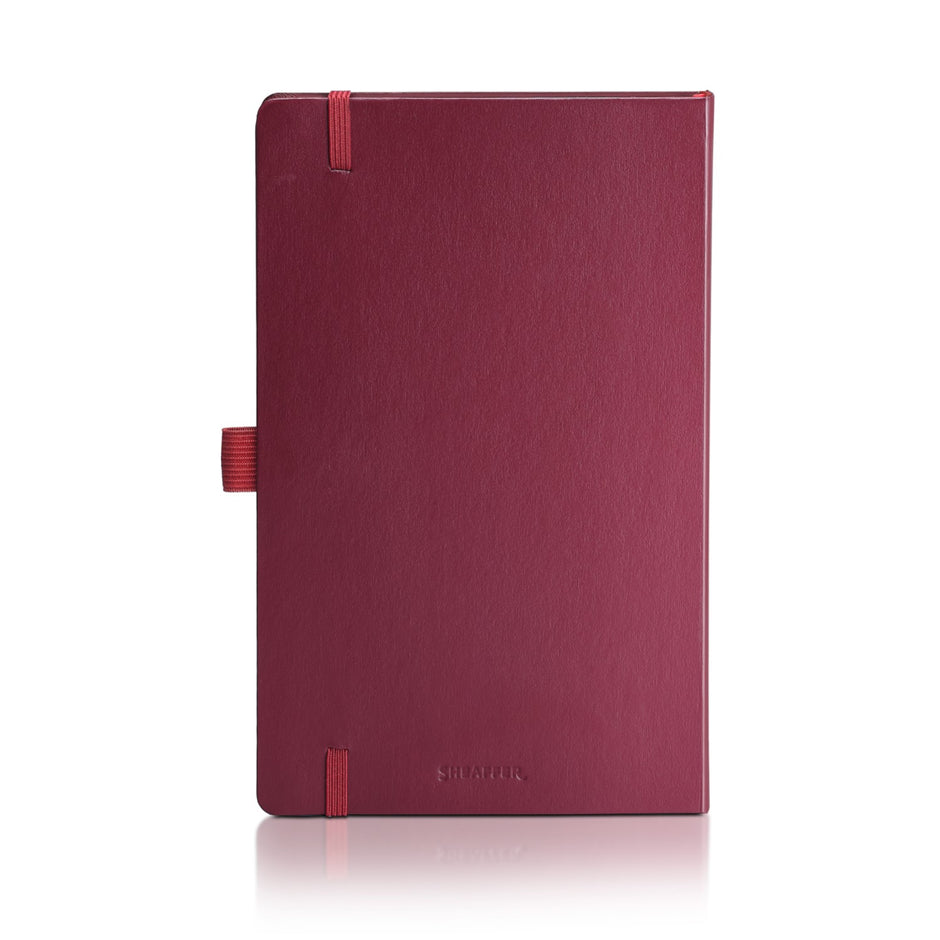 Sheaffer Echoes Of Red 90GSM Notebook in burgundy hardbound cover with elastic band
