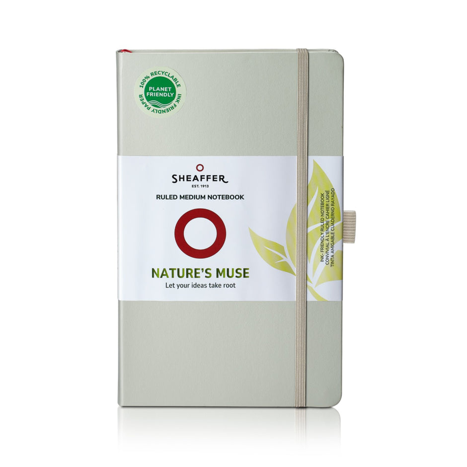 Sheaffer Nature's Muse 90GSM Notebook in light grey with an elegant design for writing and creativity.