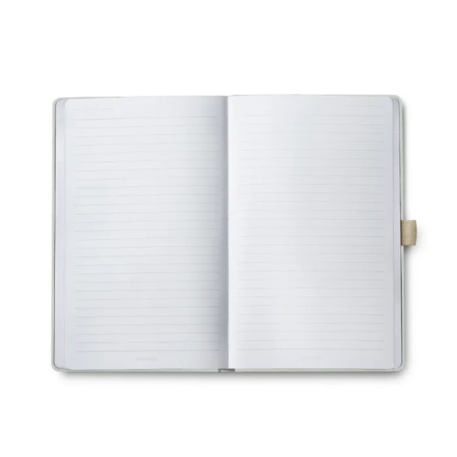 Open pages of the Sheaffer Nature's Muse 90GSM Notebook in light grey, revealing lined interiors for creative writing.