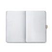 Open pages of the Sheaffer Nature's Muse 90GSM Notebook in light grey, revealing lined interiors for creative writing.