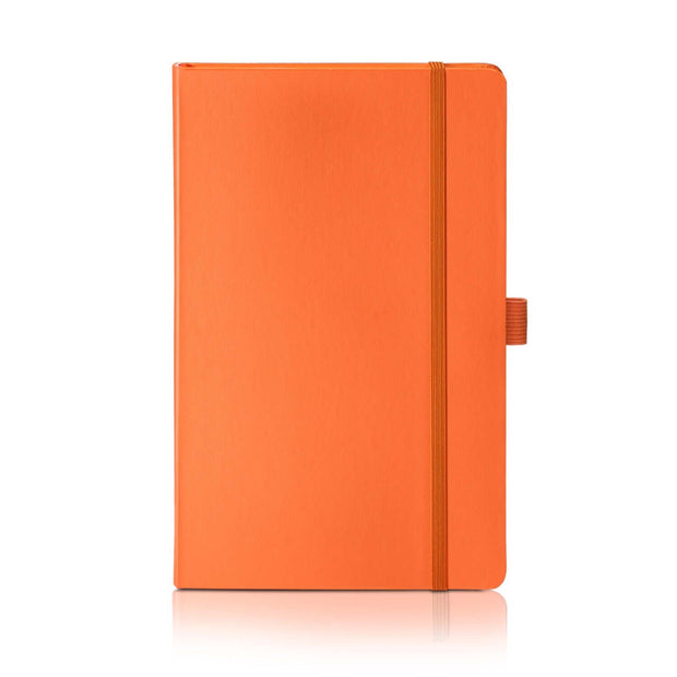 Sheaffer Echoes Of Red 90 GSM Notebook with durable orange hardbound cover, perfect for creativity and expression.