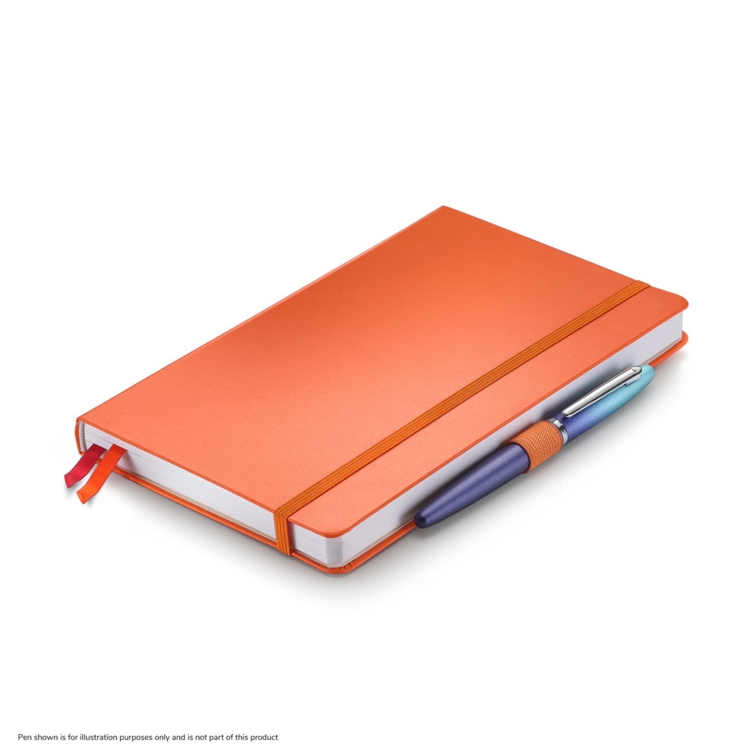 Sheaffer Echoes Of Red 90 GSM Notebook in orange with pen, ideal for creativity and ideas.
