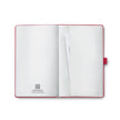 Inside view of the Sheaffer Echoes Of Red 90 GSM Notebook featuring a blank page and pocket.