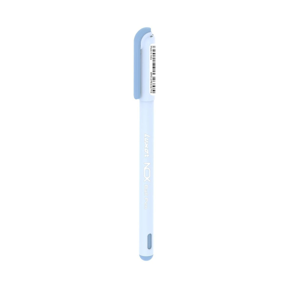 Luxor Nox Ball Pen | Ink Colour - Blue, Black and Red in a blue hue with a sleek design.