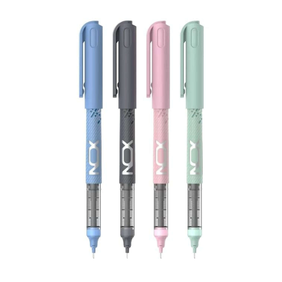 Luxor Nox Liquid Ink Pen | Ink Colour - Blue, Black, Green and Red - a set of colorful liquid ink pens.