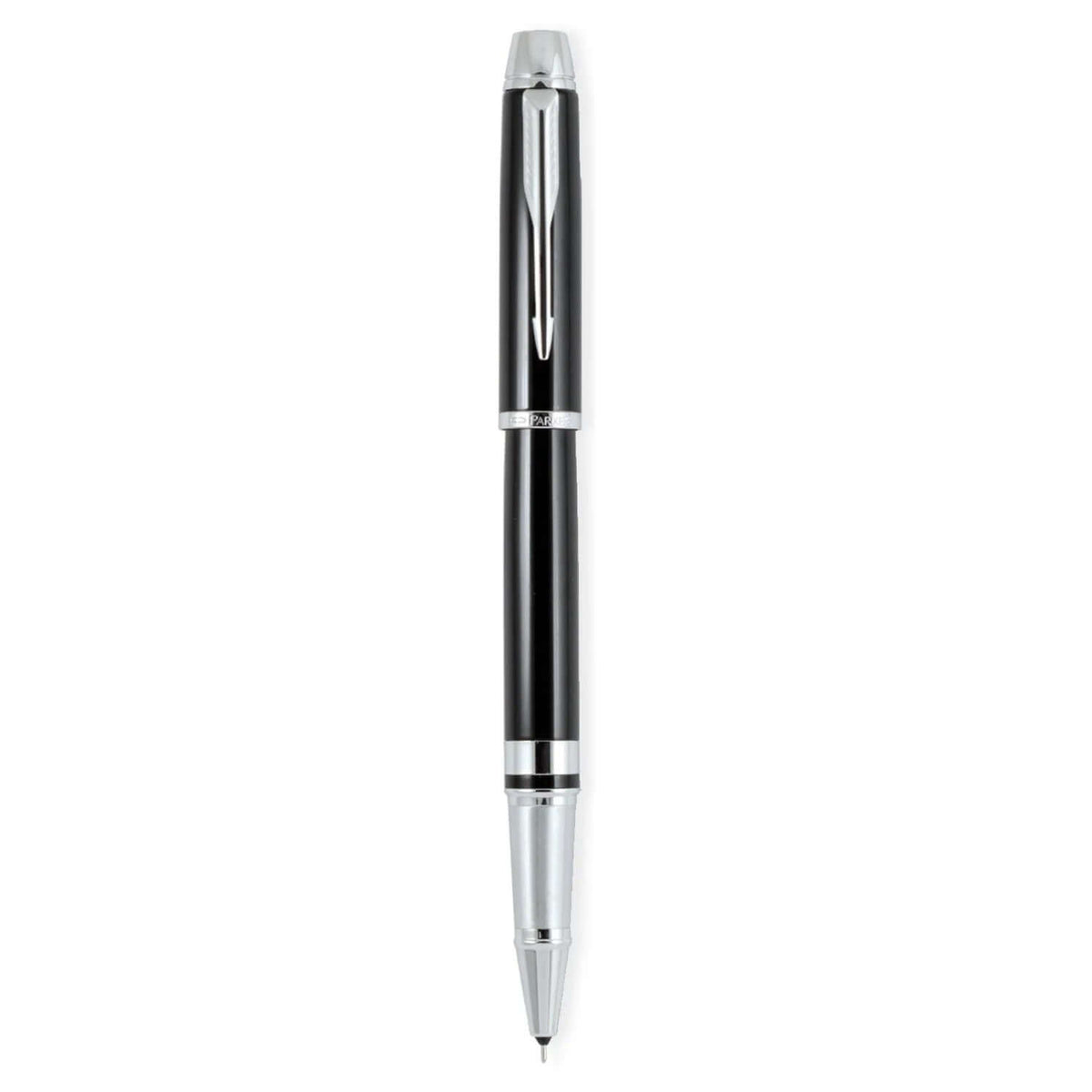 Parker Odyssey Lacque Black CT Roller Ball Pen | Ink Colour - Blue on a white background.
