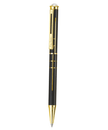 Pierre Cardin Pearl Black & Gold Ball Pen  | Ink Colour - Blue