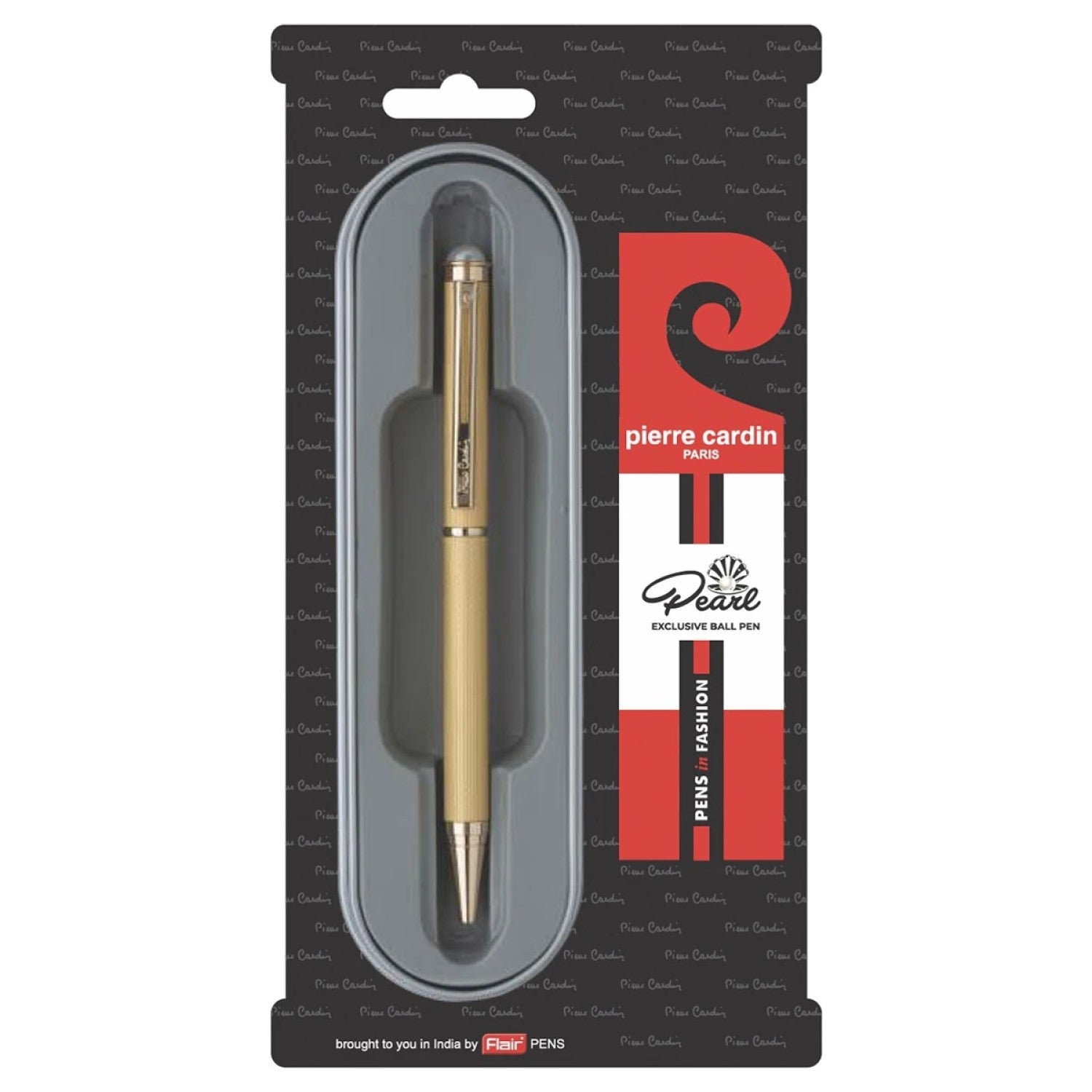 Pierre Cardin Pearl Satin Gold Ball Pen | Ink Colour - Blue