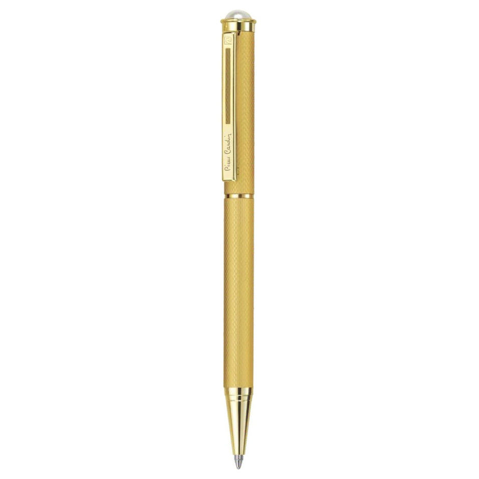 Pierre Cardin Pearl Satin Gold Ball Pen | Ink Colour - Blue