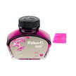 Pelikan 4001 Ink Bottle - 62.5ML, featuring vibrant pink ink in a glass bottle design.