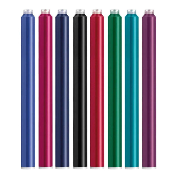 Pelikan GTP5 Long Ink Cartridges in various colors including blue, pink, black, red, green, and purple.